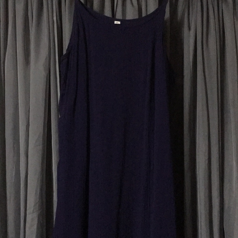 Navy blue midi dress